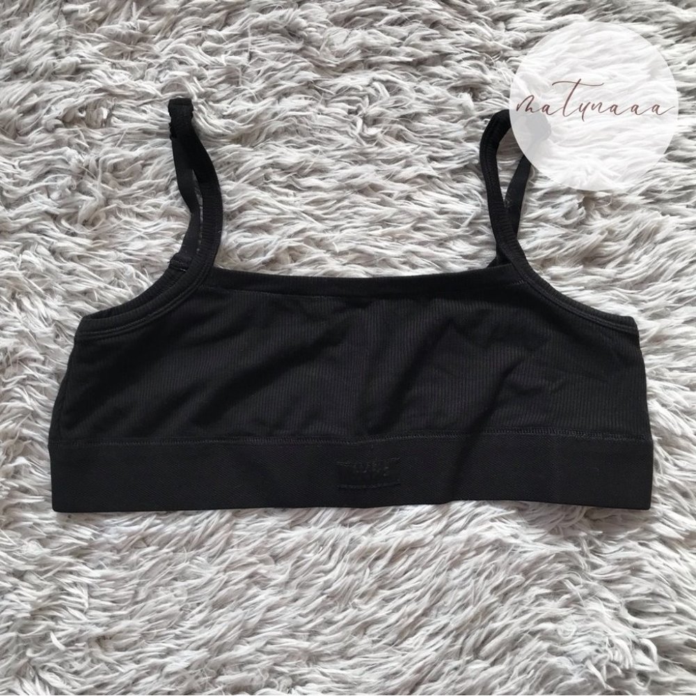 Skims Soft Lounge Ribbed Bralette in Onyx L